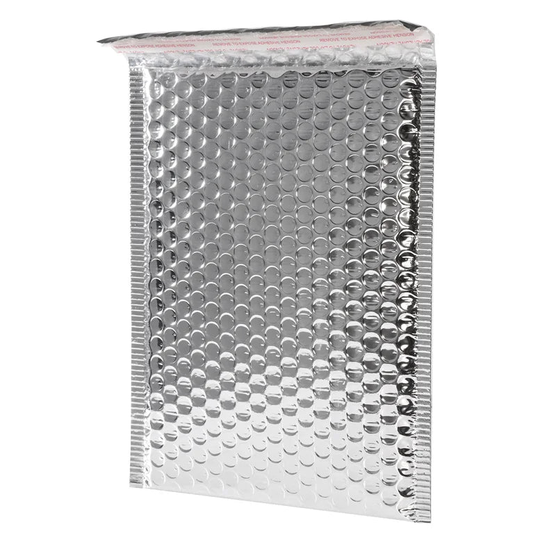 50PCS Aluminized Film Bubble Mailer Gold Mailing Envelope Waterproof Courier Bag Padded Bubble Envelopes Pack Bag for Shipping