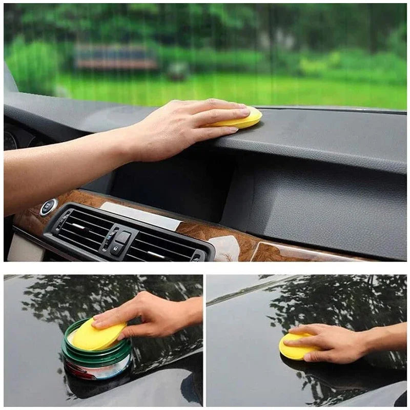 12Pcs Round Car Waxing Polish Wax Foam Sponge High Density Applicator Pads Cleaning Sponge Auto Detail Washing Car Cleaning Tool