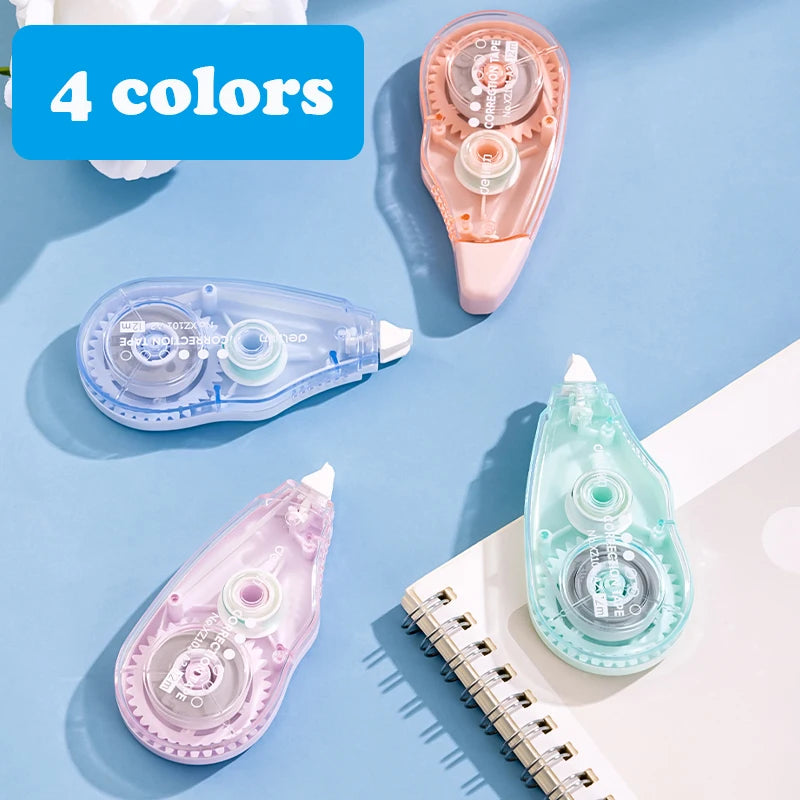 Deli Correction Tape Set Portable White Tape for Kids Writing Error Masking Correction Stationery Core Width 5mm