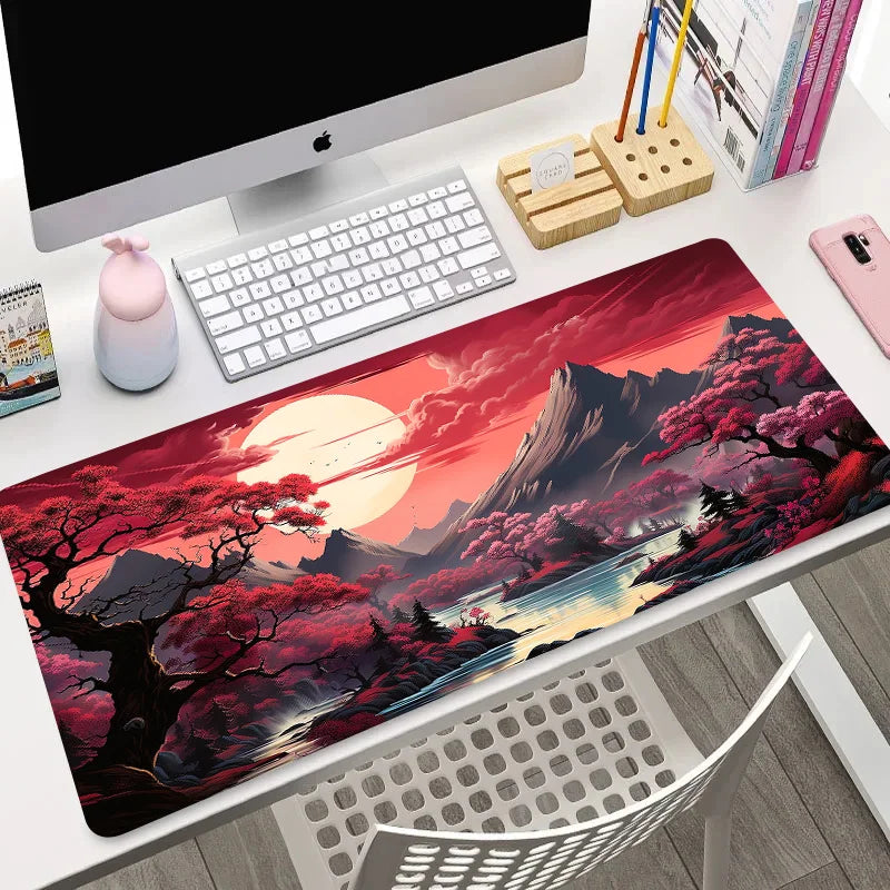 Night Moonlight Large Cool Mouse Pad Laptop Non-Slip Esports Office Desk Mat Game Player Mousepad Mini PC Desktop Accessories