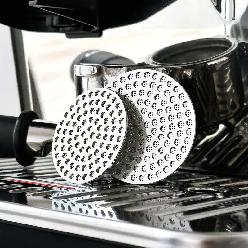 XHYKFFILTER 51/53/58mm Coffee Puck Screen 304 Stainless Steel Double Layer Fine Filter Screen for 51/54/58mm Portafilter