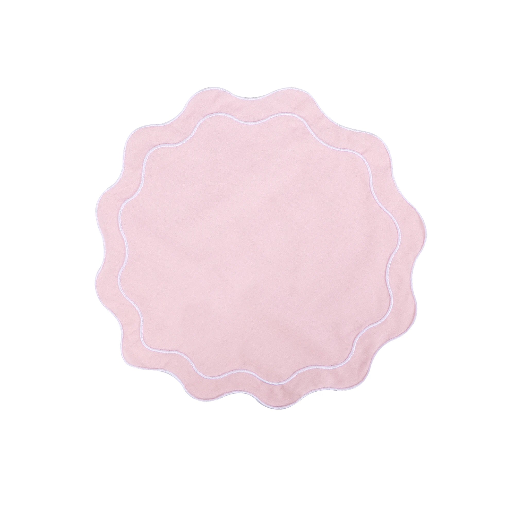 High Quality Embroidered Napkin Vintage Wavy Edge Color Blocking Design Reusable Placemats Wedding Banquet Decoration