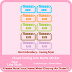 Custom Thermal Embroidery Iron Name Tag Sticker Personalized Washable Sewing Clothing Children Stickers Clothes Babysuit Labels