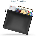 Fireproof Money Bag Flame Resistant Waterproof Document File Pouch Cash Bank Deposit Safe Storage With Pockets Zippers