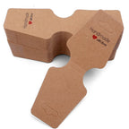 Jewelry Display Card Price Tag Foldable Kraft Paper Card For Necklace Bracelet Headband Hairband Hanging Label Packing Holder
