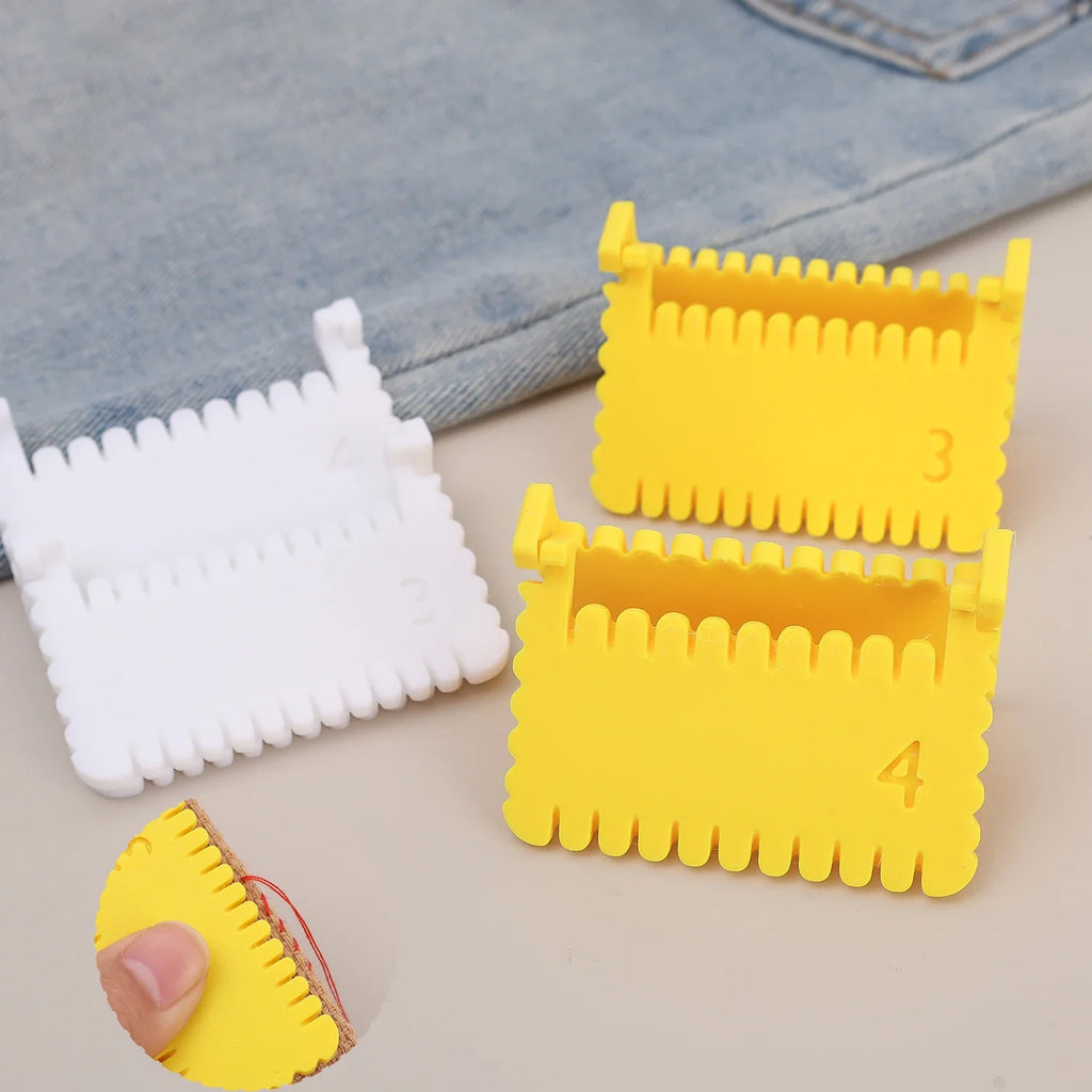1/2 PCS Clip On Sewing Edge Guide, Easy Fabric Hemming Tool, Stitching Ruler for Beginner, Lightweight for Home Dressmaking