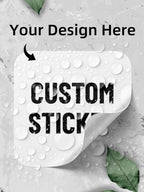 1/60/120/240 Custom Square PVC Stickers Waterproof Personalized for Party, Label, Packaging
