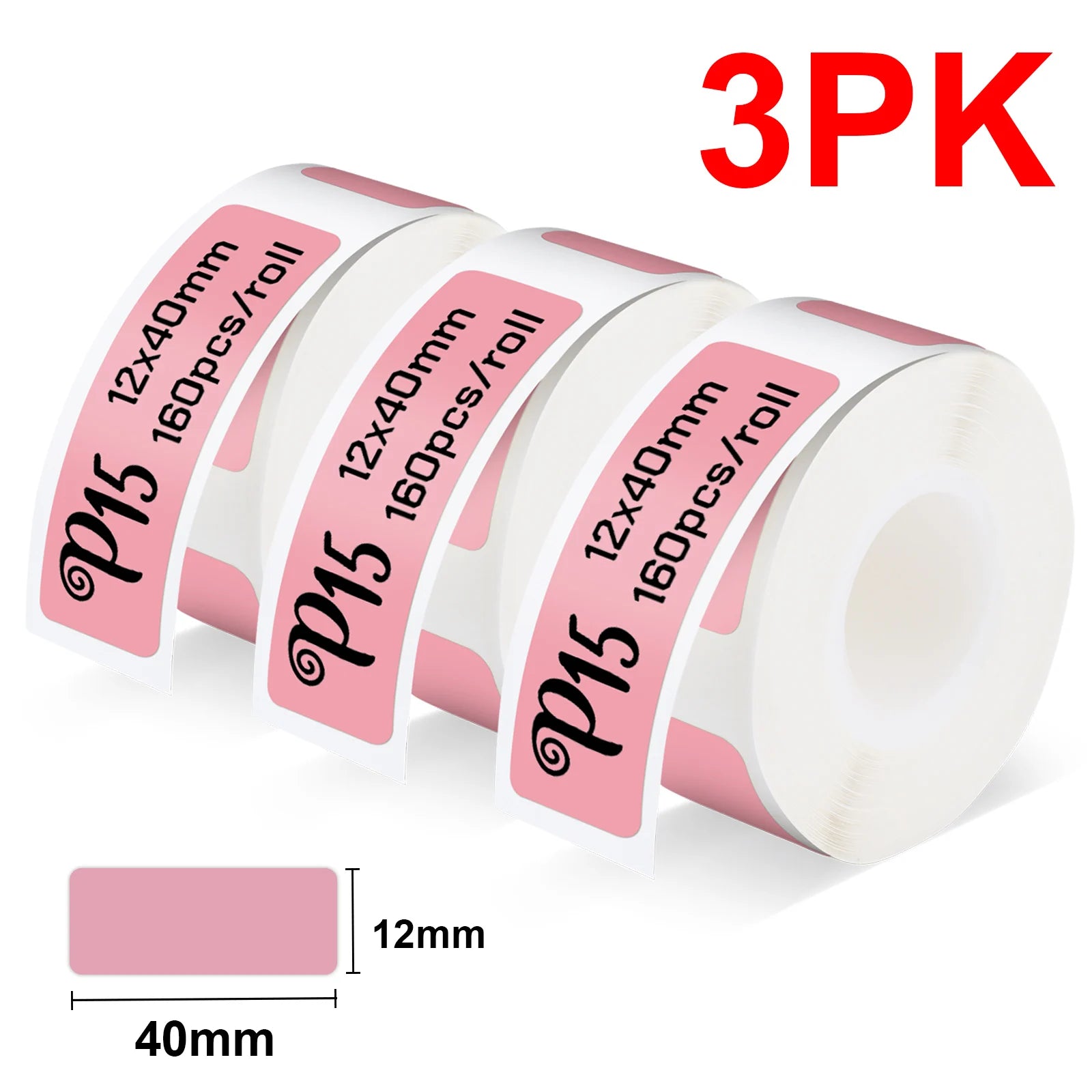 Portable Label Maker P15 Adhesive Thermal Label Printer Wireless Bluetooth Sticker Printer with P15 Self-adhesive Label Paper