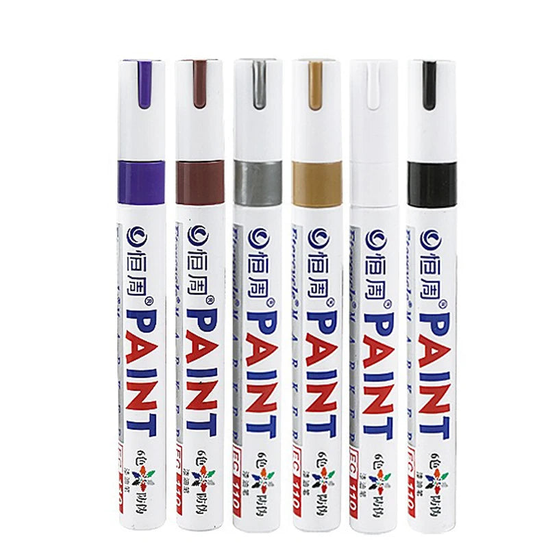 1/3/6/12 Colors Permanent Paint Marker White/Gold/silver Markers for Car Tire Tread Rubber Fabric Paint Metal Paint Marker Pens