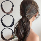 Rubber Band Made Of Hair Rope Simulation Wig Head Rope Fashion Wig Hair Ring Straight Hair Tie Ponytail Elastic Hair Accessories