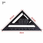 7''/12'' Square Measuring Tool Alloy Metal Triangle Ruler Protractor for Woodworking Carpenter