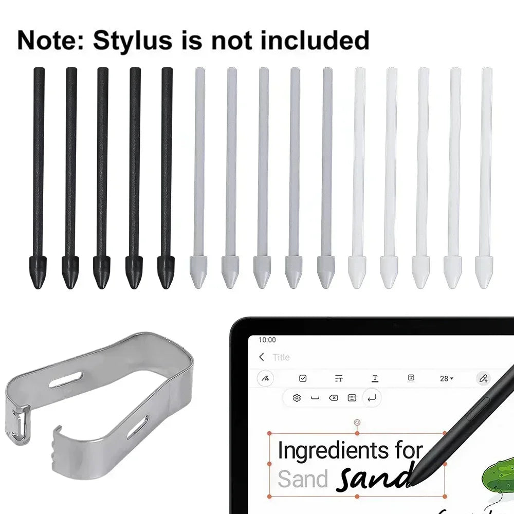Stylus Pen Tips for Samsung S Pen Replacement S Pencil Spare Nib with Removal Tweezer for Samsung Galaxy Tab S10/S10 Ultra/S9/S8