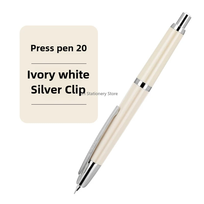 JINHAO 20 Press Fountain Pen Retractable EF/F Nib Plastic With Clip School Supplies PK 10 A1 Stationery Writing Ink Converter