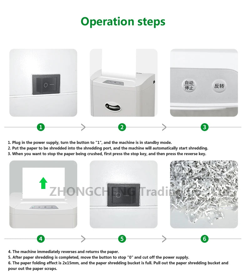 Upgrade New 20L GD9138 Electric Paper Shredder 2X15MM Office A4 Paper Shredder Granular Household High-power Silent Paper Shredd