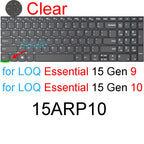 Keyboard Cover for Lenovo LOQ 15 16 17 Gen 11 10 9 15AHP11 15IHP11 15AHP10 15ARP10 15IRX10 17IRX10 Silicone Protector Skin Case