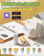 Mini Portable Wireless Label Printer  DOLEWA D2 Wireless Function, Thermal Sticker Maker, Handheld Tips, Learning Marking