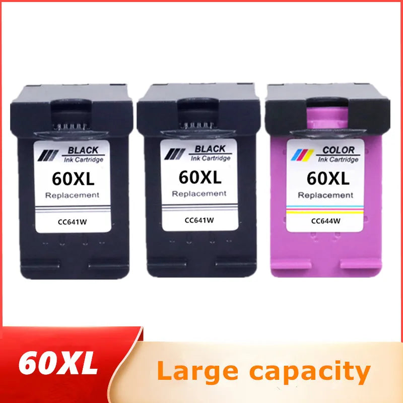 Compatible for HP 60 XL Ink Cartridge for HP60 60xl Deskjet F2480 F2420 F4480 F4580 F4280 D2660 D2530 D2560 PhotoSmart C4680