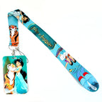 Disney's Credential Holder Mickey Mouse Lanyard Bear Phone Rope ID Card Badge Holder Princess Neck Strap Cartoon Keychain Gift