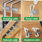 Self Adhesive Reusable Cable Ties Velcro Fastening Wire Organizer Adjustable Cord Holder for Desk Power Cord Management