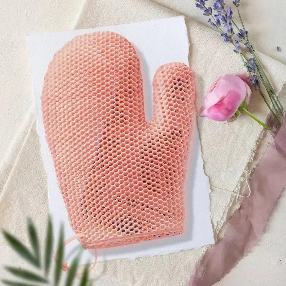 New Honeycomb TPU Exfoliating Shower Glove - Quick-Drying Body Scrubber Sponge for Bathroom