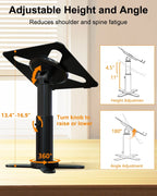 Oatsbasf Metal Desktop Laptop Holder Riser Computer Stand Height Adjustable Portable Laptop Table Stand for 11-17.3" Device