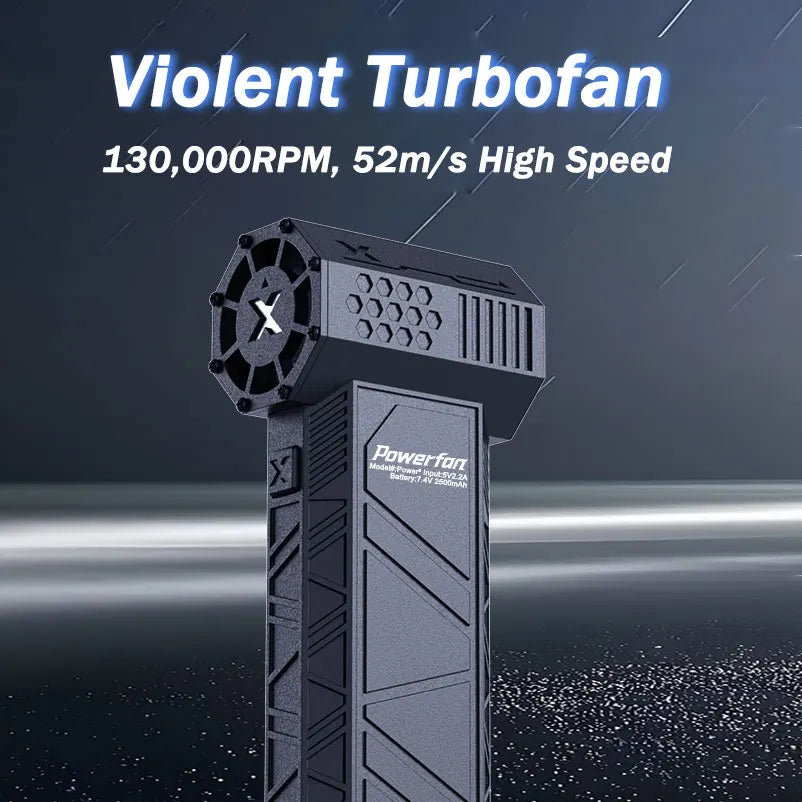 Mini Powerful Air Blower 130000RPM 52m/s Brushless Motor Portable Turbo Jet Fan Blower Battery Air Duster Blower For Car Leaves