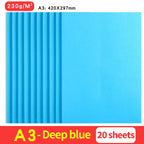 A3 MixColor Cardstock Paper Business Card Cardboard DIY Gifts Card Scrapbook Materials Drawing Card Art Supplie 10/20Sheets 230G