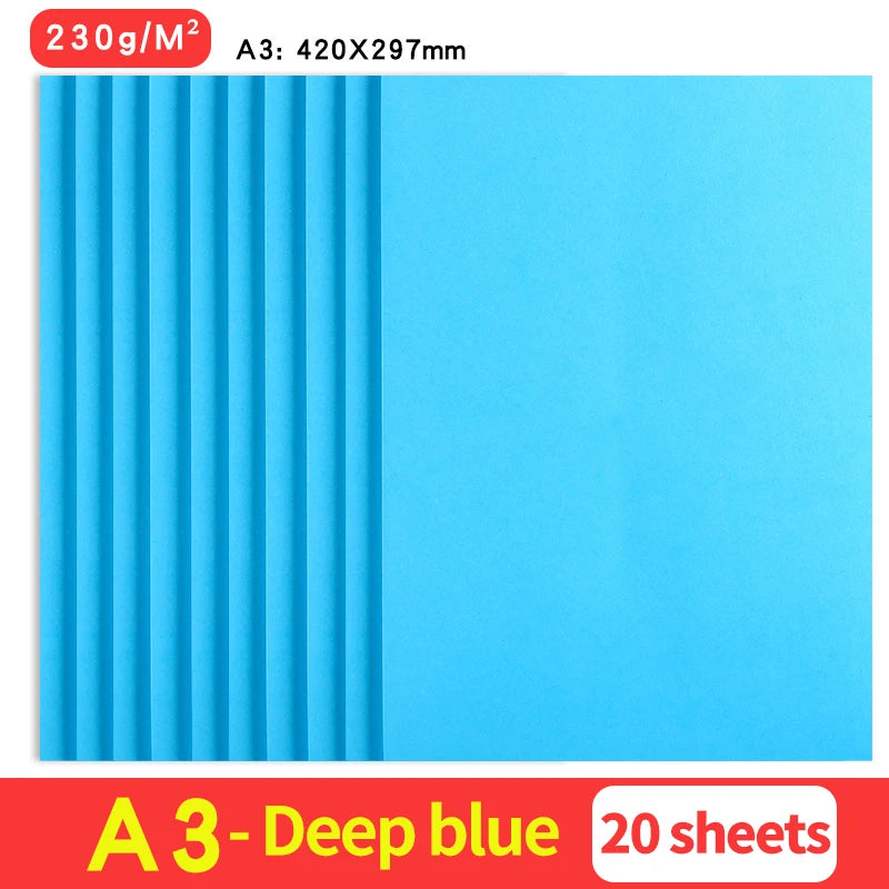 A3 MixColor Cardstock Paper Business Card Cardboard DIY Gifts Card Scrapbook Materials Drawing Card Art Supplie 10/20Sheets 230G