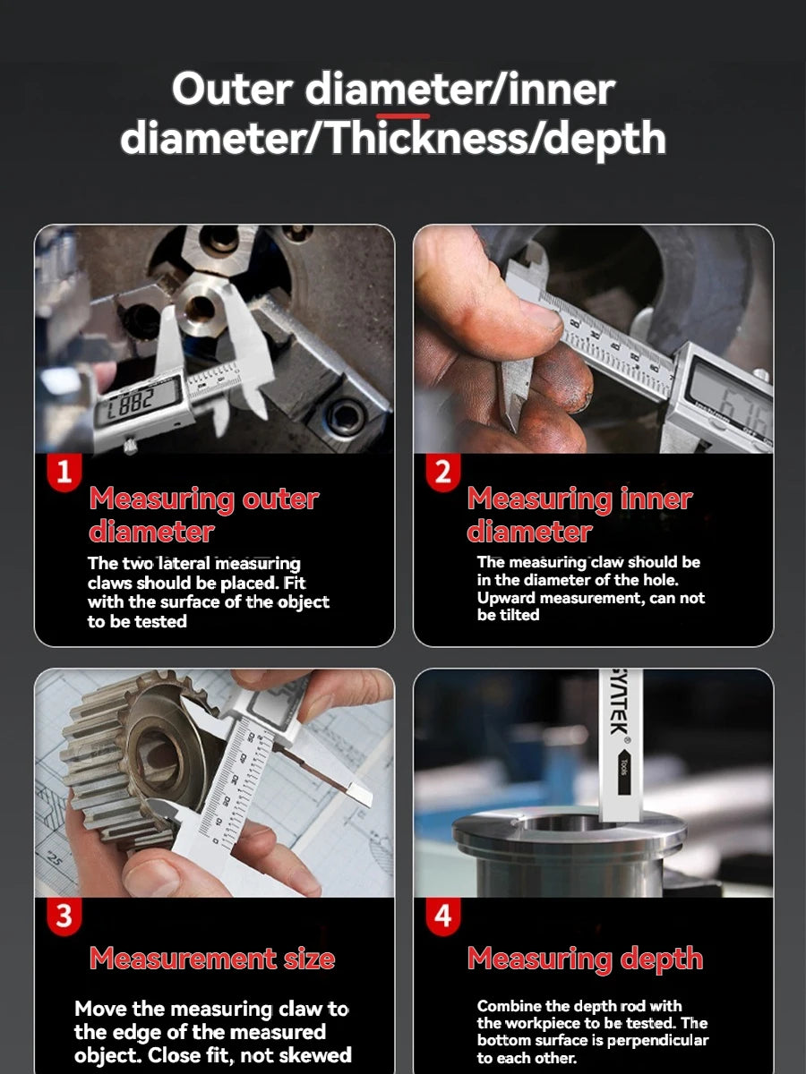 Electronic Vernier Caliper 0-150/200/300mm Digital Vernier Calipers Micrometer Steel Vernier Caliper Messschieber Paquimetro