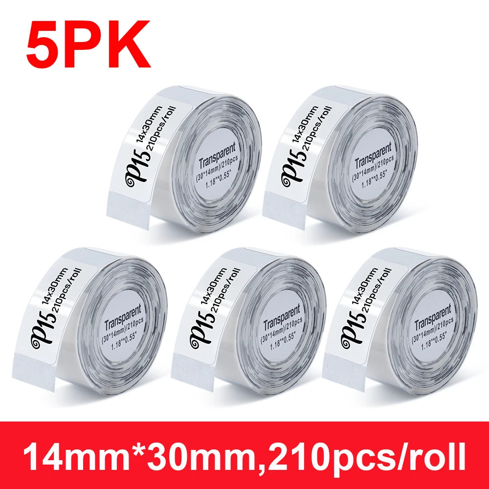 P15 Wireless Bluetooth Thermal Label Printer Mini Portable Adhesive Label Maker Fast Printing Similar as Marklife P15 P12 L12