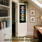 12 Pocket File Storage Chart Wall-Mounted Organizer with Hooks And Labels for  Office Organization Hanging Pocket Folder Rack