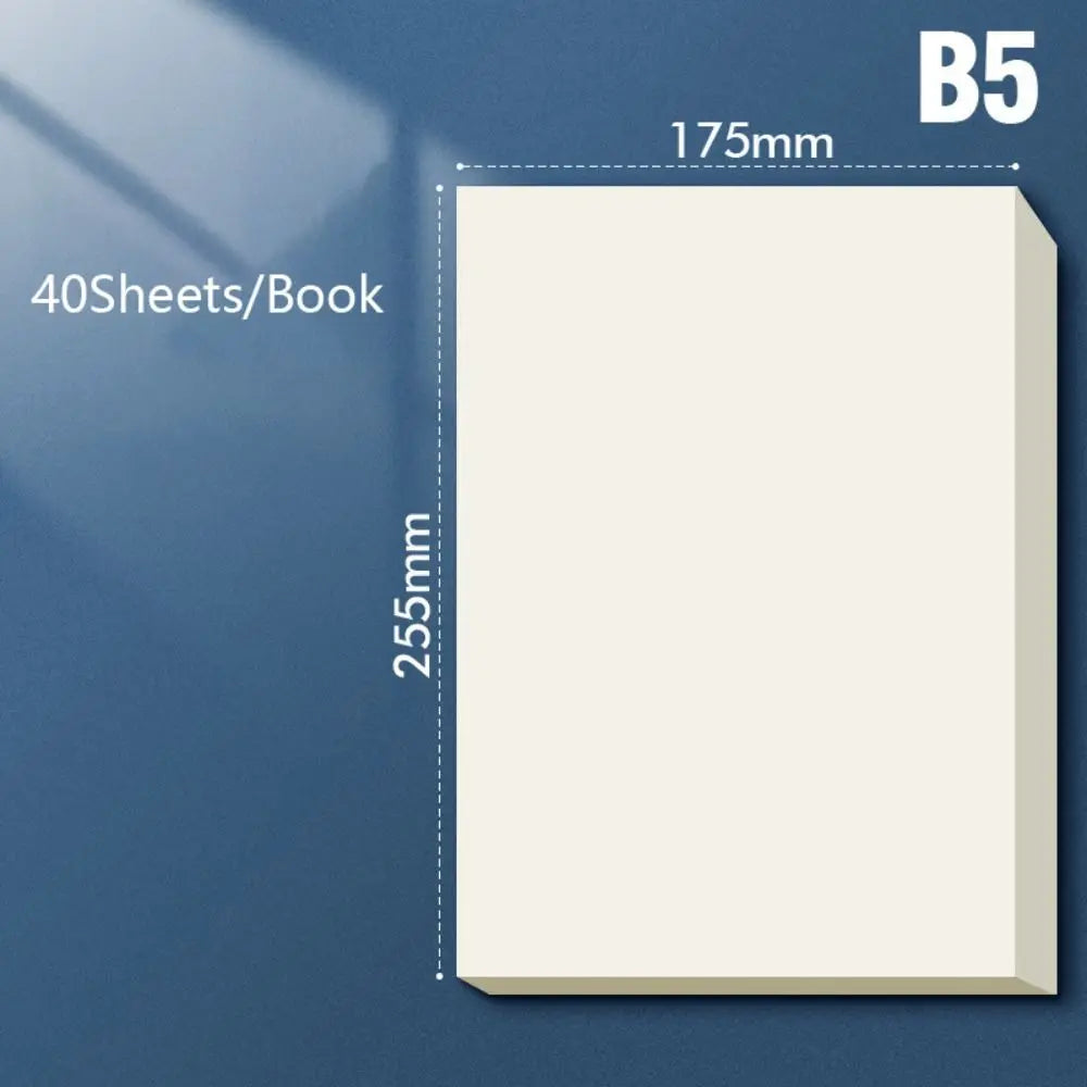 40/100 Sheets Blank Draft Paper Grids/Blank Beige Eye Protection Calculation Paper A4/B5 Notebook Study Painting Supplies
