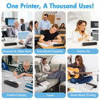 Portable Printers Wireless Inkless Thermal A4 Label Maker US Letter/A4/A5/B5 Android iOS Phone & Laptop For Travel Office School
