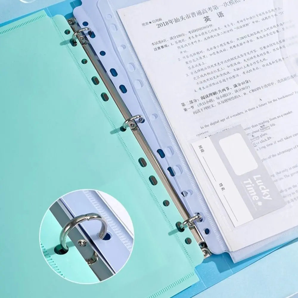 New PP A4 File Folder 3 Hole Dustproof Data Folder Waterproof Large Capacity Document Display Book Office