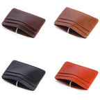 New Genuine Leather Card Holder Oil Wax Leather Multi-Card Small Retro Cowhide Coin Purse Men/Women Luxury Card Holder