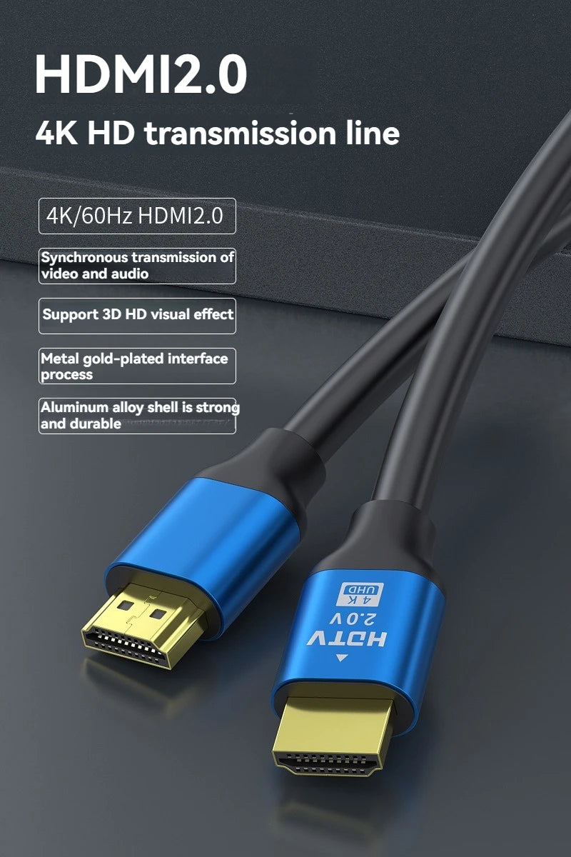 Uyellow HDMI-compatible Cable 4K 60Hz 50cm 1m 2m 3m 5m HDMI-compatible 2.1 Cable 4K 60Hz HDR 3D Effect Video for HDTV PC