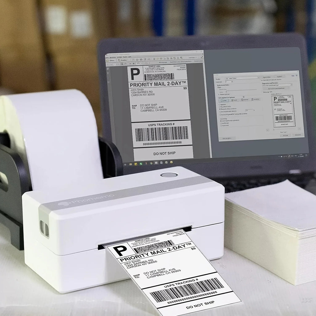 Commercial Grade 4x6 Inch Direct Thermal Shipping Label Roll 350 Labels, 100x150mm Self-Adhesive Address Stickers for E-commerce