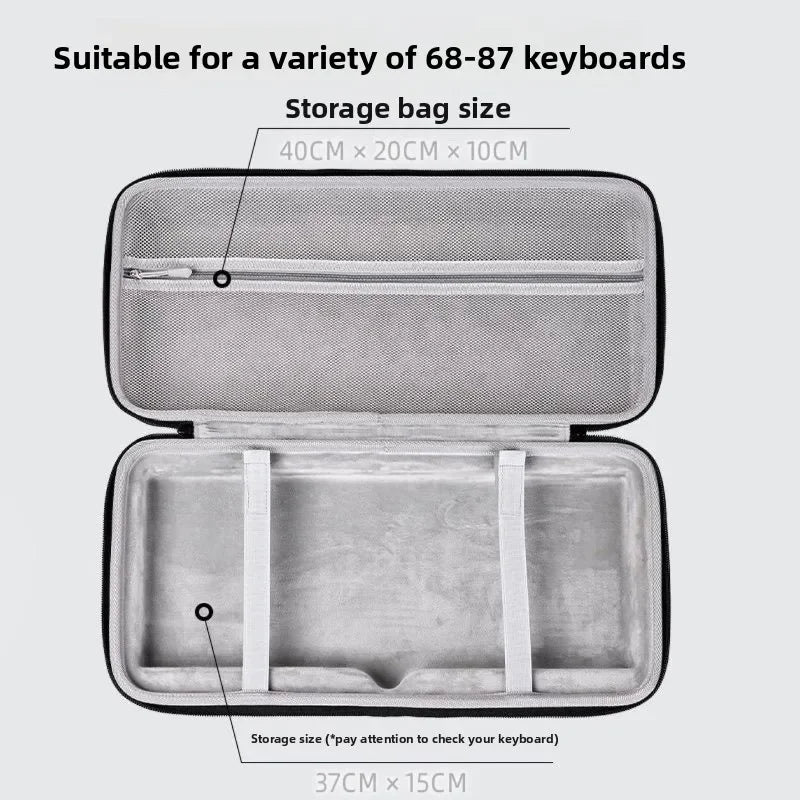 EVA Hard Case Protable Anti-fall Mechanical Keyboard Case Storage Bag Thickened Keyboard Protection Box for 87/68 Keys