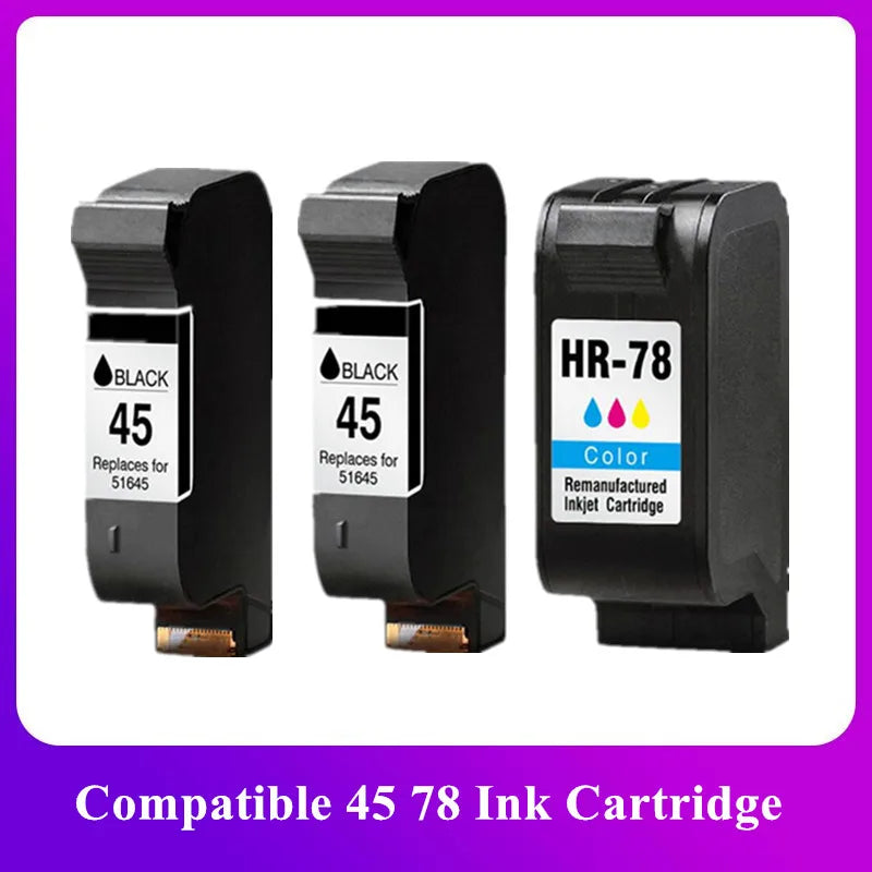 Compatible Ink Cartridges for HP 45 78 Deskjet 1220c 3820 3822 6122 6127 930c 932c 940c 950c Printers for HP45 for HP78