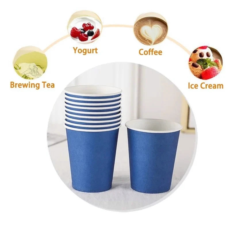 10/30/50PCS Disposable Thick Paper Cups Colored Paper Cups Birthday Parties Wedding Banquets Outdoor Picnics Party Supplies
