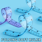 M&G 15/20/30 cm Transparent Soft Ruler for Primary School Students Folding Straight Ruler