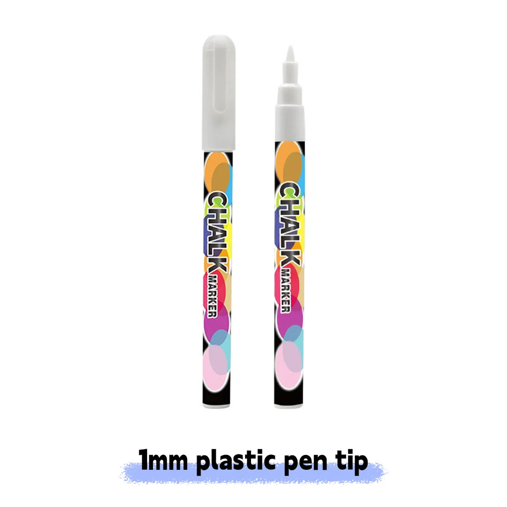 1/3 Pcs White Liquid Chalk Painting, Marking Erasable Dust-free Water-soluble Marking Pen School Classroom Office Supplies