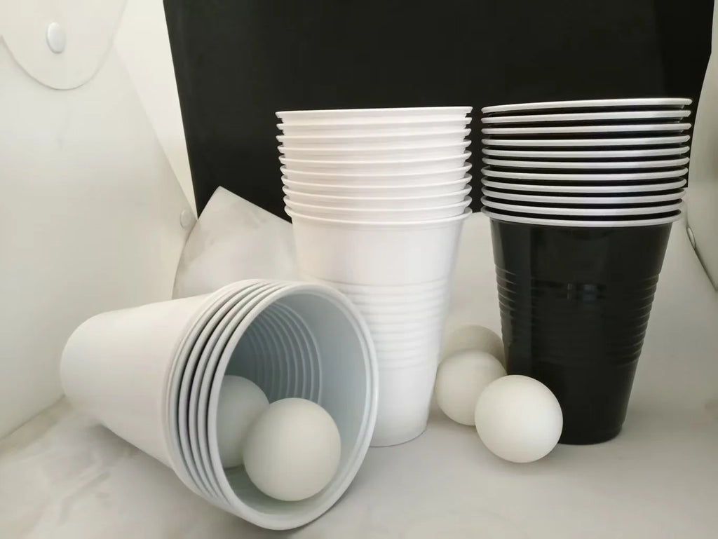 Cup Pong Game Set 22 Pcs 16 Oz Plastic Party Cups with 4 PCS Ping Pong Balls for Christmas New Year Gift  Gratuation Party