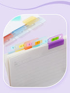 5pcs Plastic Index Clip Colorful Multi-function Bookmark Clip Transparent File Classification File Classification Clamp