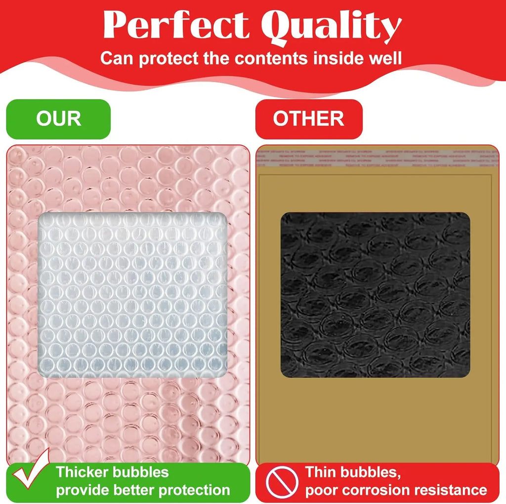 30Pcs/Pack Holographic Bubble Mailers Padded Envelopes Waterproof Shipping Bags,Self Sealing Thicken Envelopes for Mailing