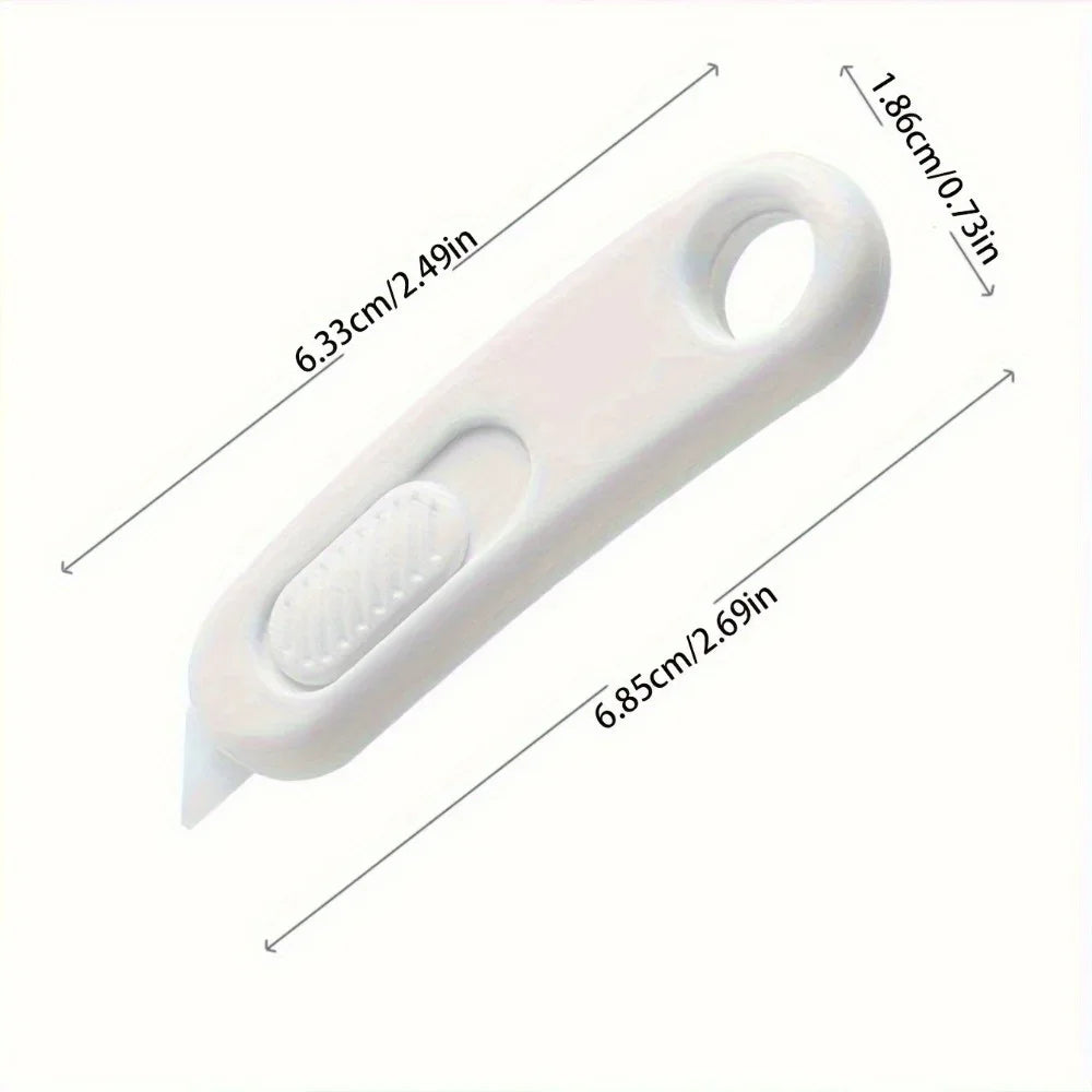 Portable Mini Ceramic Utility Knife Safe Blades Box Packaging Opener Cutting Tools With Keychain Hang Hole With Magnetic Suction