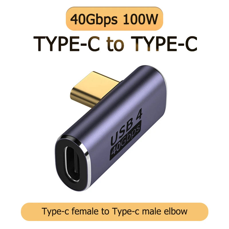 NNBILI 3A Type C Elbow USB 3.1 Charging Data Cable Adapter Converter for Android 90/180 Degree OTG Adapter Fast Charging 10Gbps