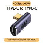 NNBILI 3A Type C Elbow USB 3.1 Charging Data Cable Adapter Converter for Android 90/180 Degree OTG Adapter Fast Charging 10Gbps