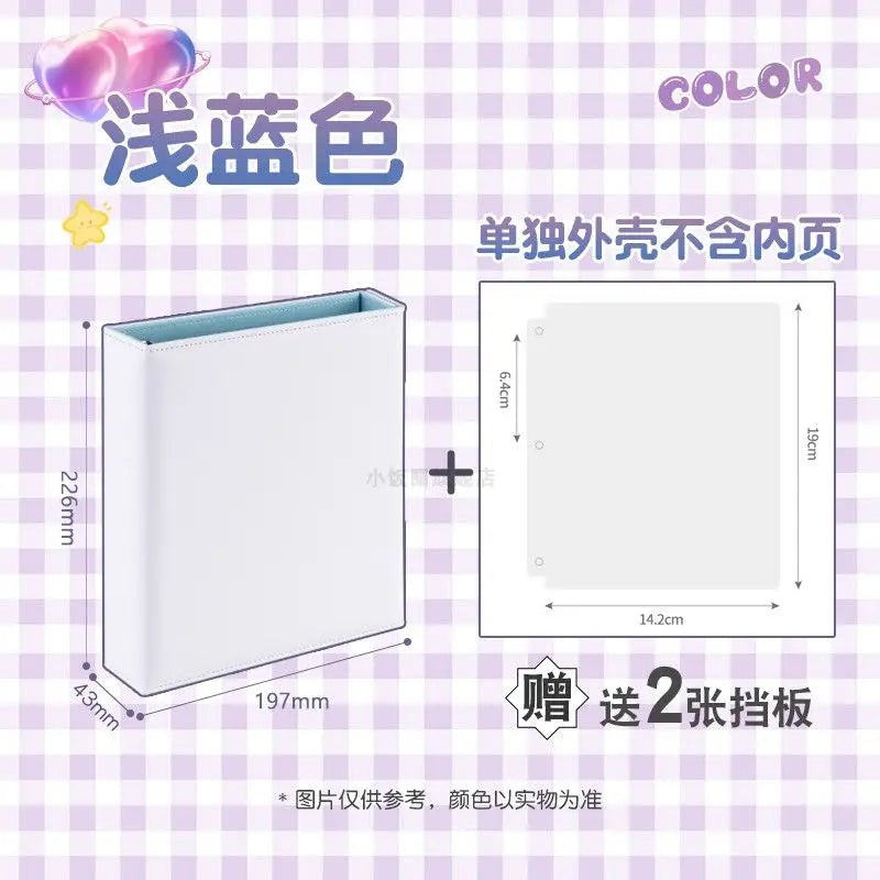 Big A5 Photocard Binder Magnetic D 3 Rings 4Grid Collect Book Kpop Photo Album PU Leather Photo Holder Korean 포카 바인더
