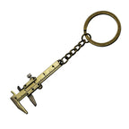 Mini Metal Ruler Vernier Caliper Portable 0-40mm keychain Measuring Gauging Tools Car Turbo key Chain Ring Ruler Caliper